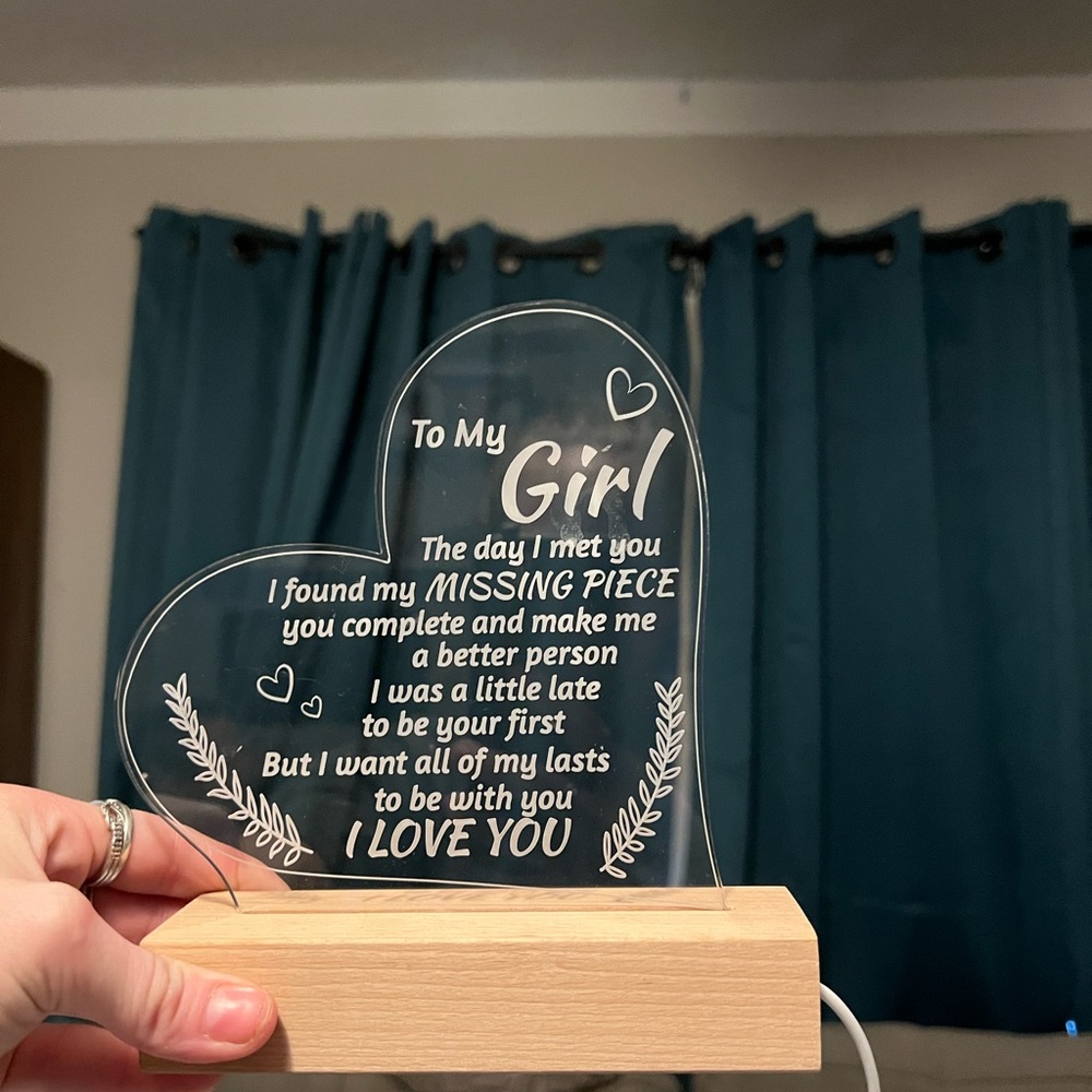 Heart-Shaped LED Love Message Decor